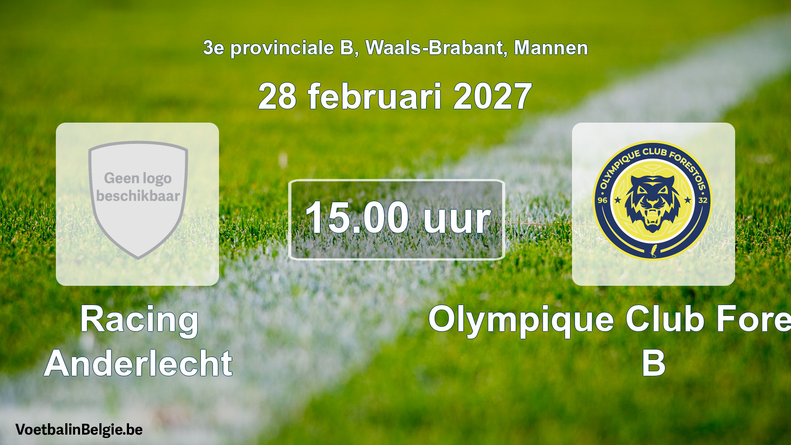 Geplantes Spiel männer-Fußball: Racing Anderlecht - Olympique Club Forestois B (28 Februar 2027)