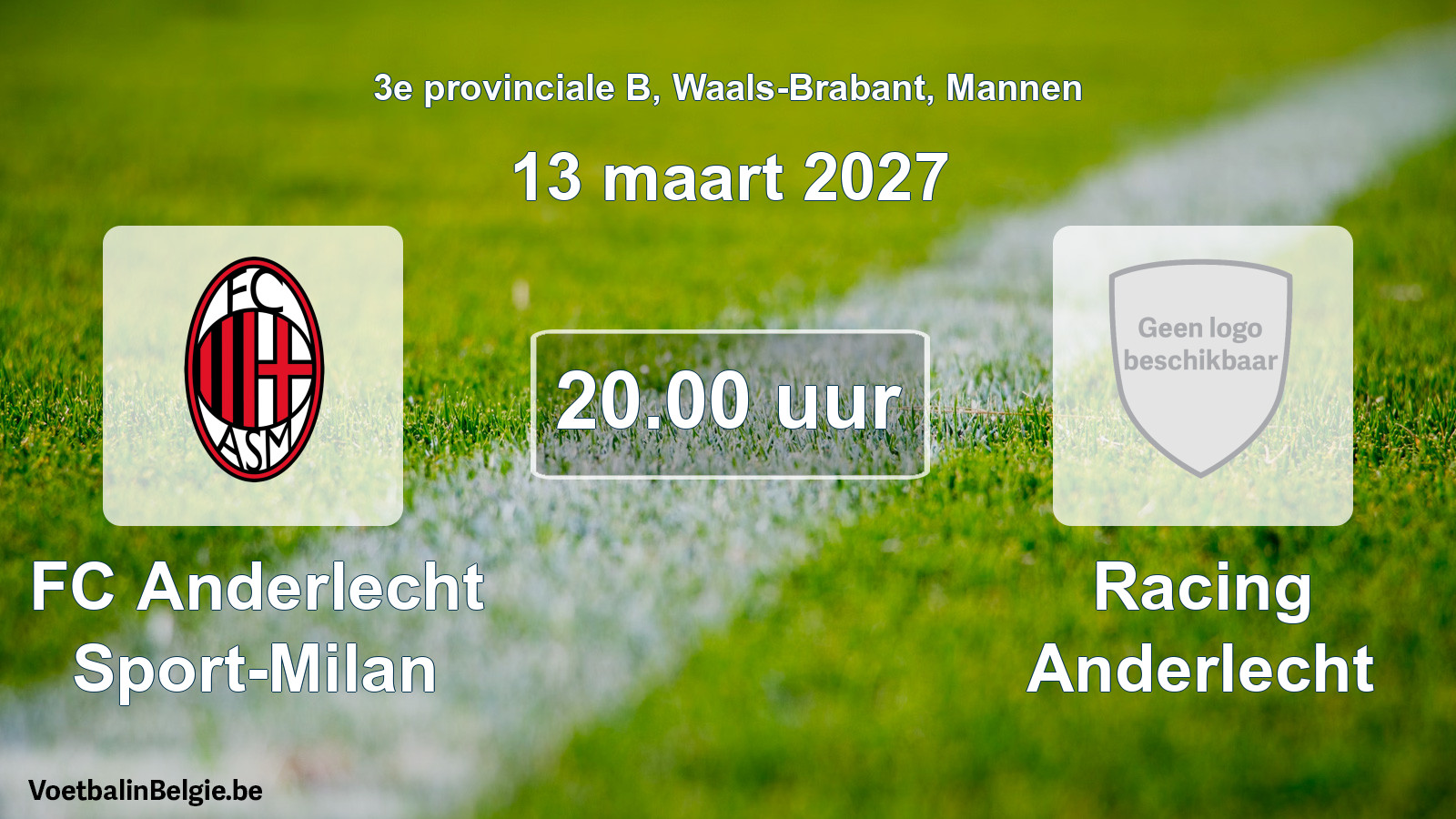 Geplande wedstrijd mannenvoetbal: FC Anderlecht Sport-Milan - Racing Anderlecht (13 maart 2027)
