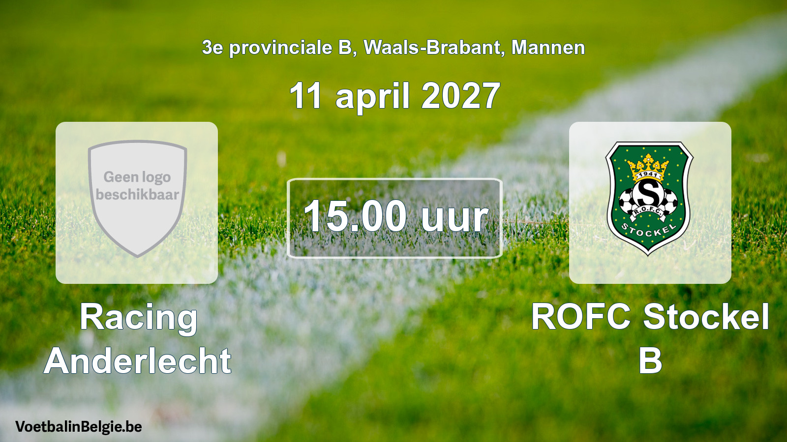 Scheduled match men football: Racing Anderlecht - ROFC Stockel B (11 April 2027)