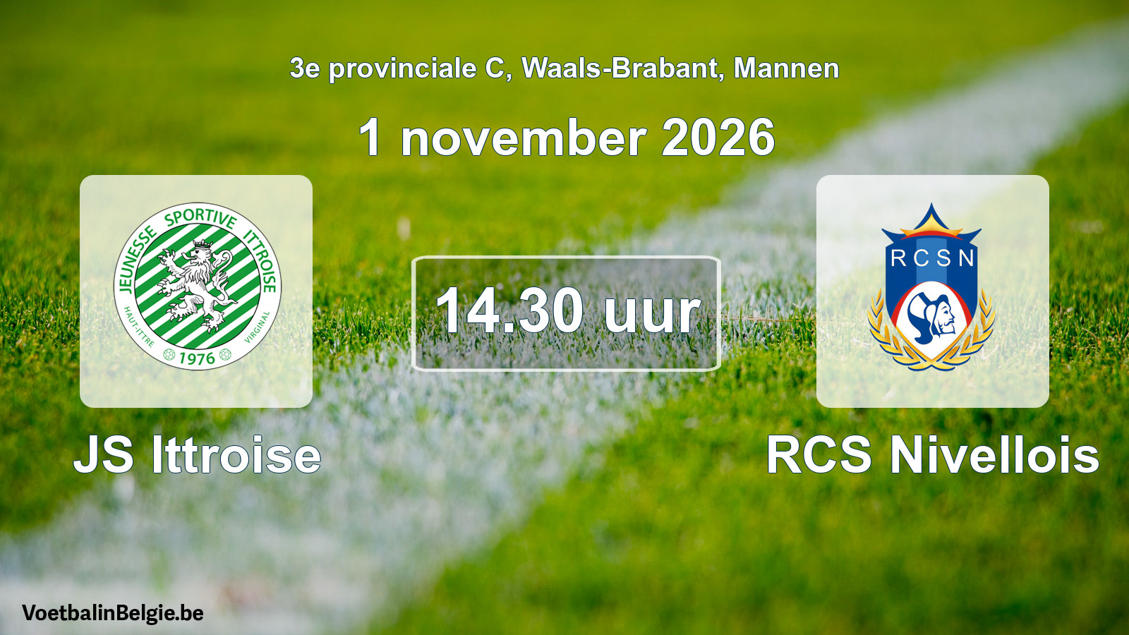 Geplantes Spiel männer-Fußball: JS Ittroise - RCS Nivellois (1 November 2026)