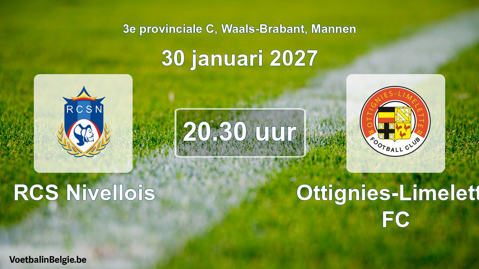 Geplantes Spiel männer-Fußball: RCS Nivellois - Ottignies-Limelette FC (30 Januar 2027)