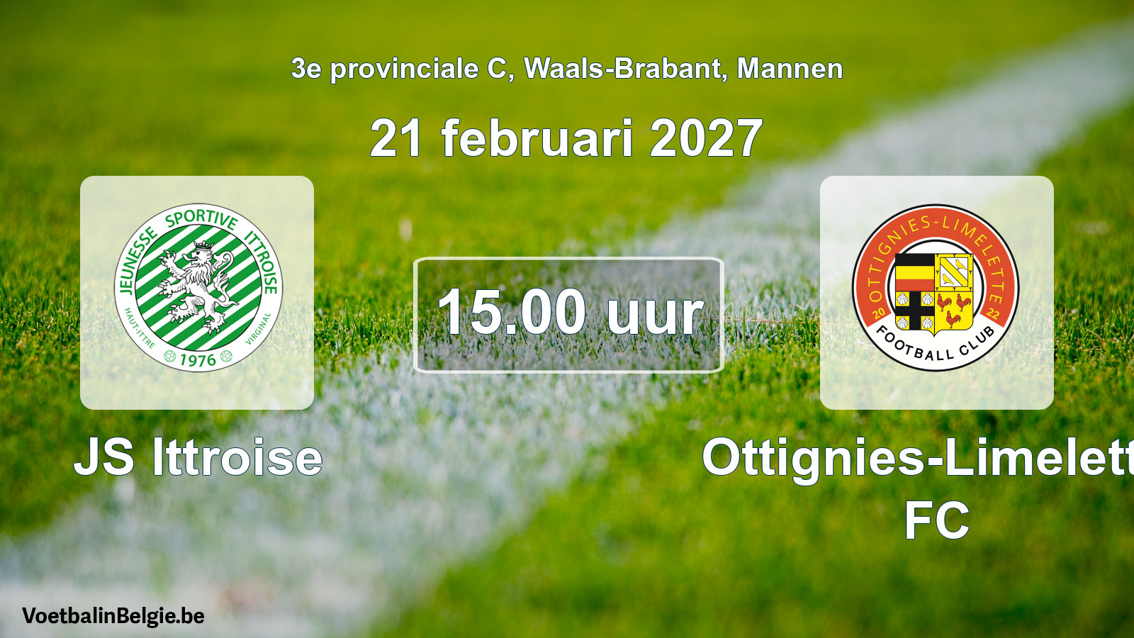 Geplantes Spiel männer-Fußball: JS Ittroise - Ottignies-Limelette FC (21 Februar 2027)