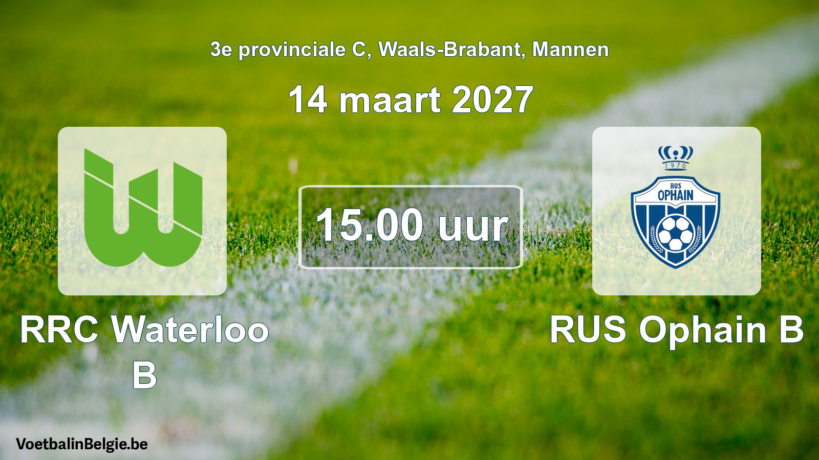 Geplantes Spiel männer-Fußball: RRC Waterloo B - RUS Ophain B (14 März 2027)