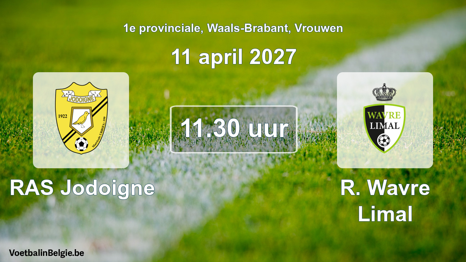 Geplantes Spiel frauen-Fußball: RAS Jodoigne - R. Wavre Limal (11 April 2027)