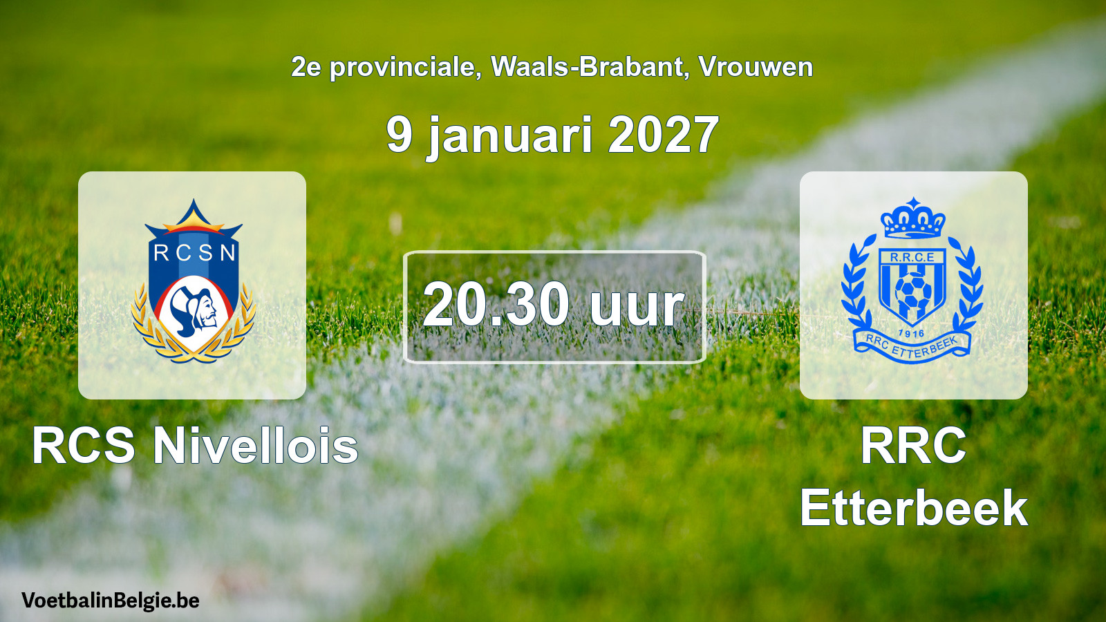 Geplande wedstrijd vrouwenvoetbal: RCS Nivellois - RRC Etterbeek (9 januari 2027)