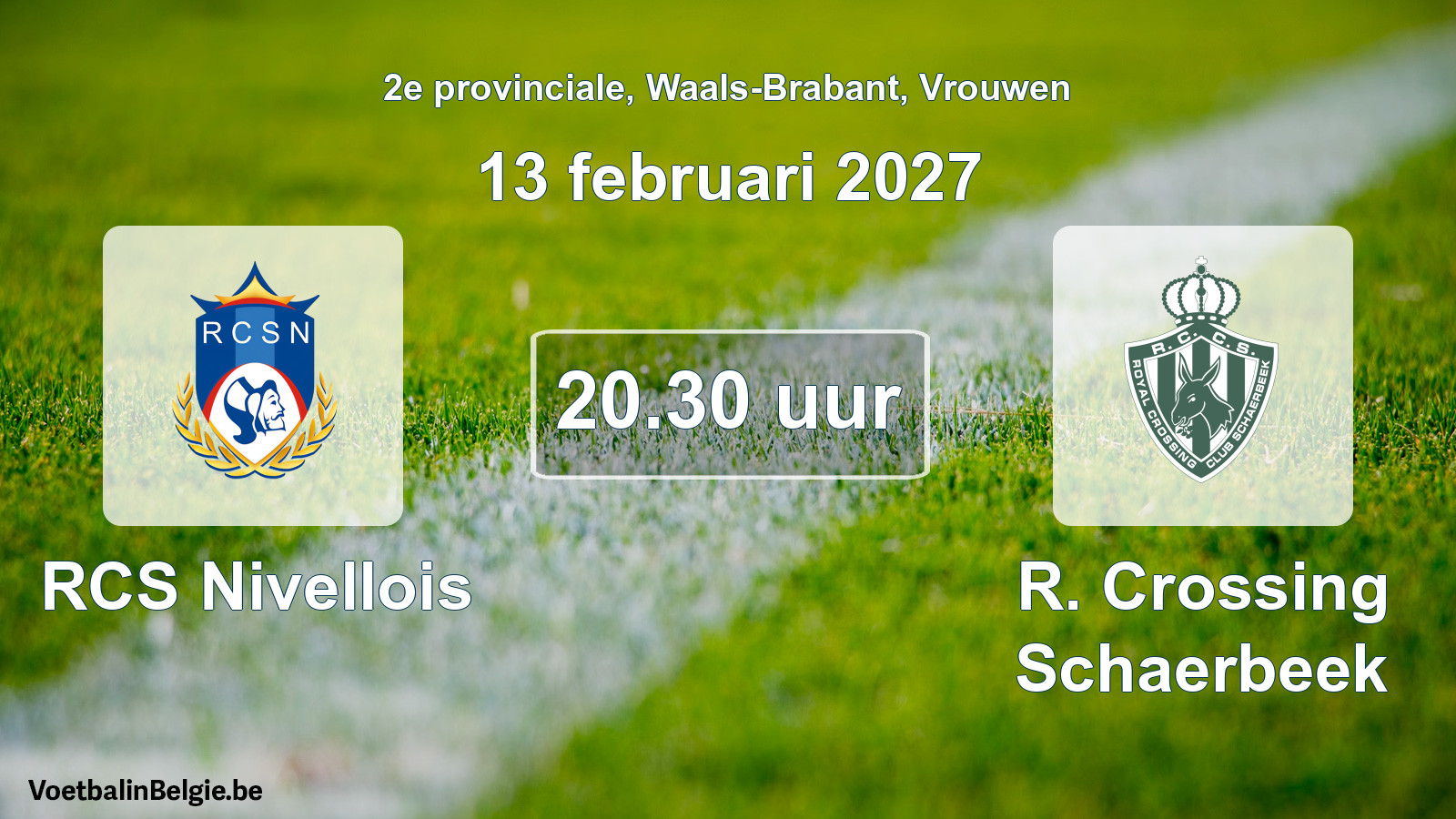 Geplande wedstrijd vrouwenvoetbal: RCS Nivellois - R. Crossing Schaerbeek (13 februari 2027)
