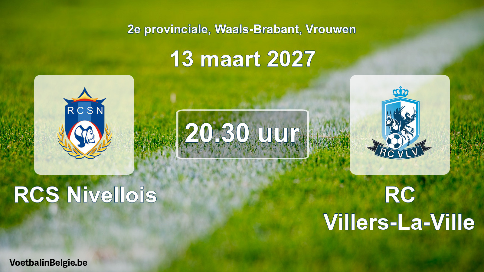 Geplande wedstrijd vrouwenvoetbal: RCS Nivellois - RC Villers-La-Ville (13 maart 2027)