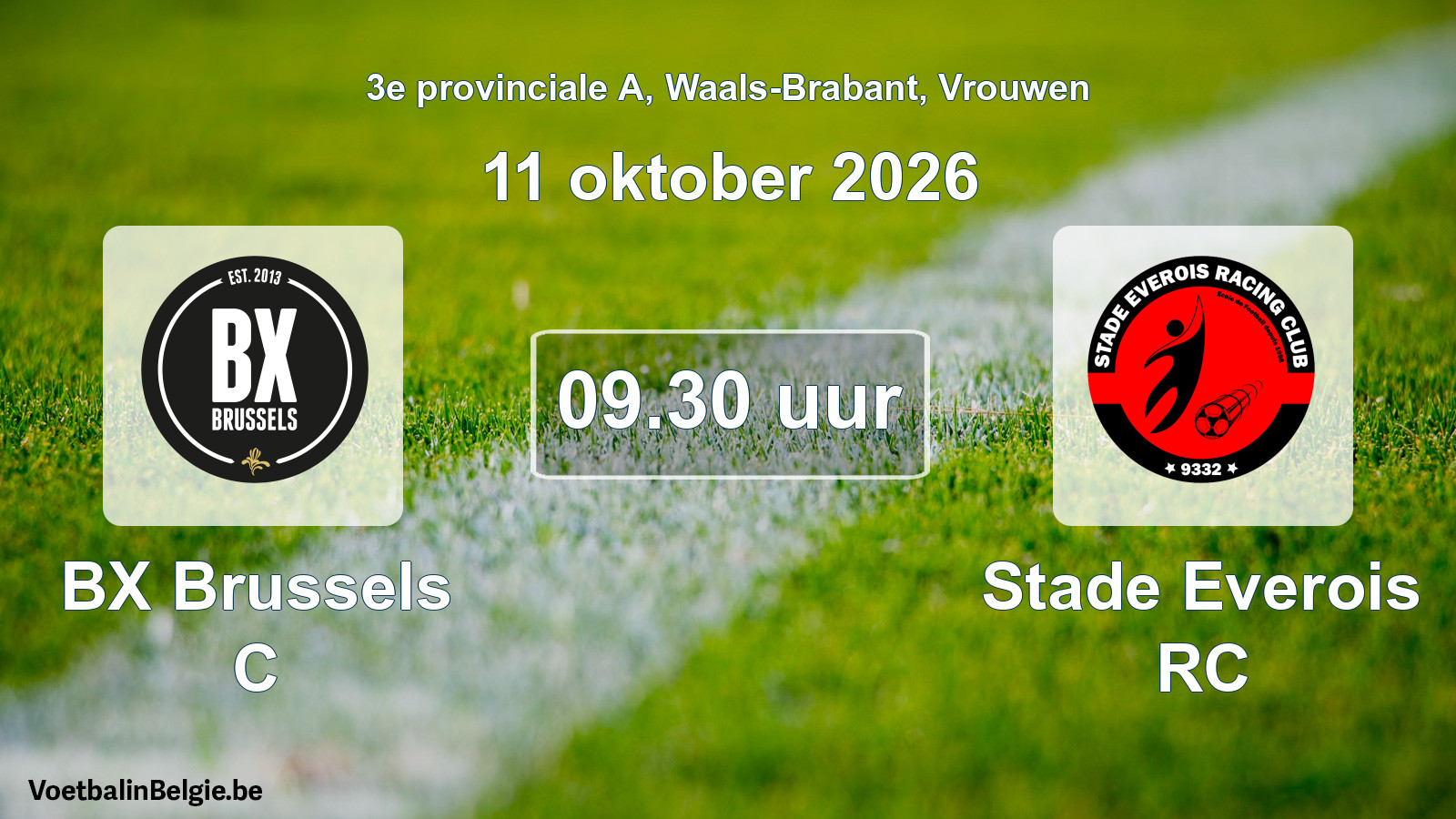 Geplande wedstrijd vrouwenvoetbal: BX Brussels C - Stade Everois RC (11 oktober 2026)
