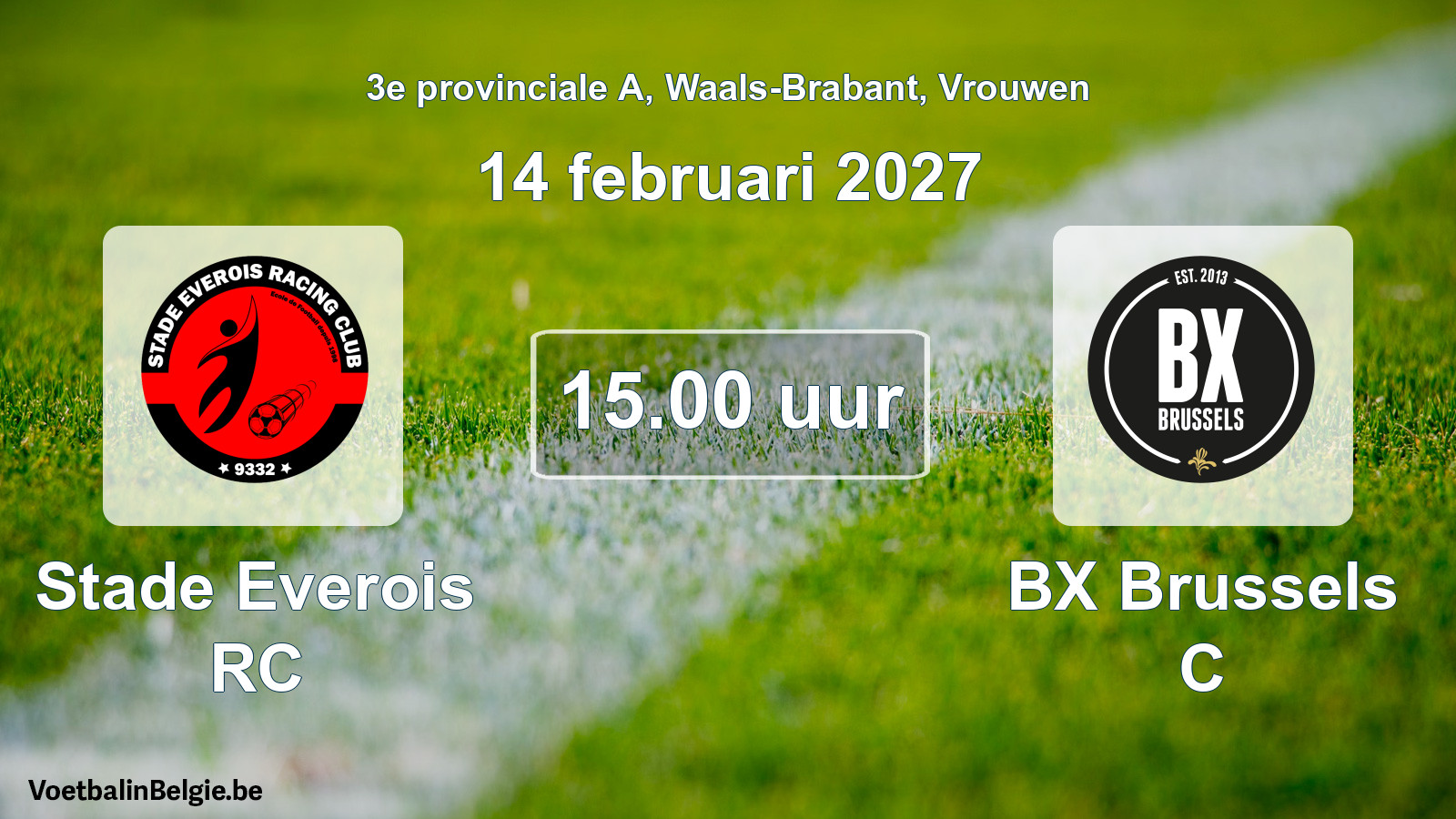 Geplande wedstrijd vrouwenvoetbal: Stade Everois RC - BX Brussels C (14 februari 2027)