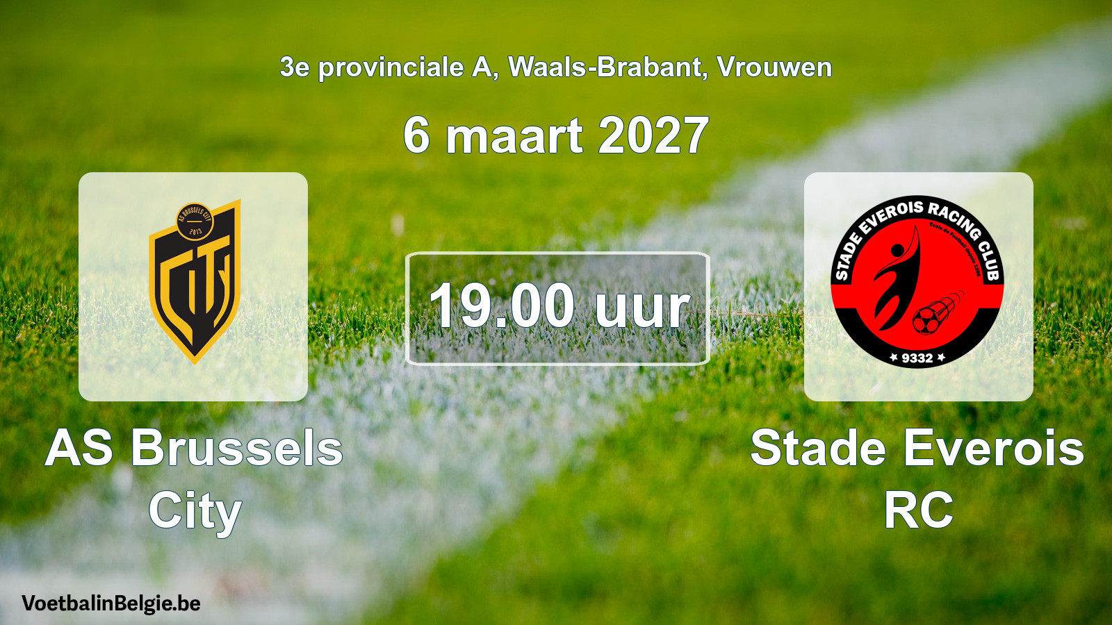 Geplande wedstrijd vrouwenvoetbal: AS Brussels City - Stade Everois RC (6 maart 2027)