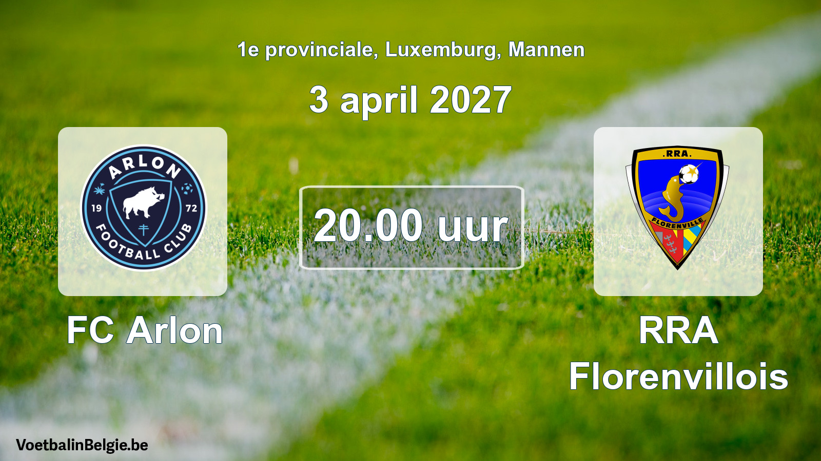 Geplande wedstrijd mannenvoetbal: FC Arlon - RRA Florenvillois (3 april 2027)