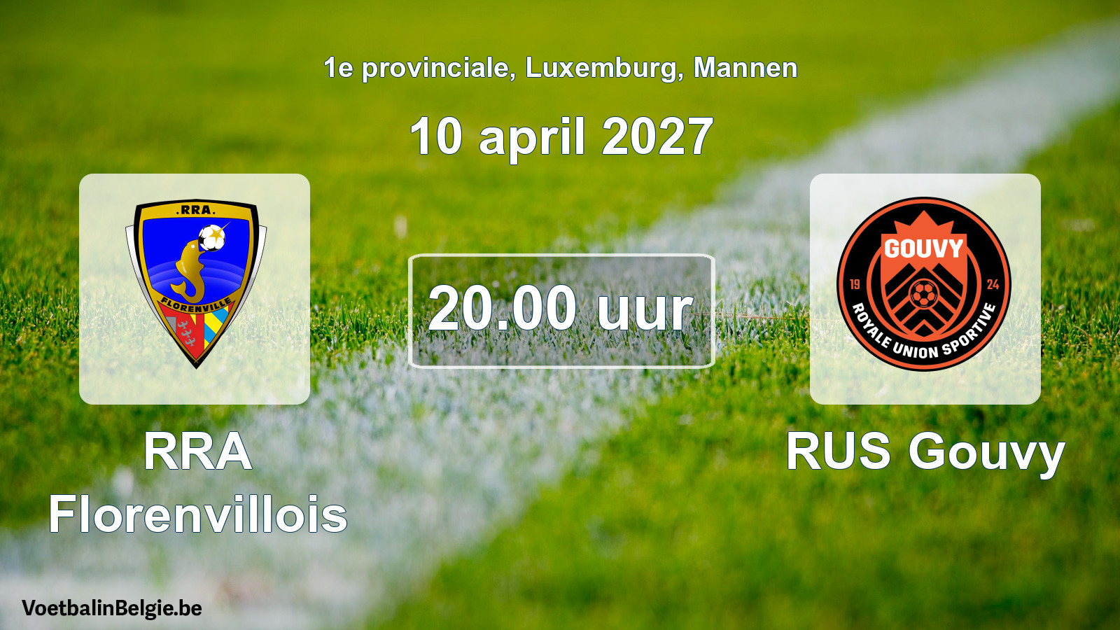 Geplande wedstrijd mannenvoetbal: RRA Florenvillois - RUS Gouvy (10 april 2027)