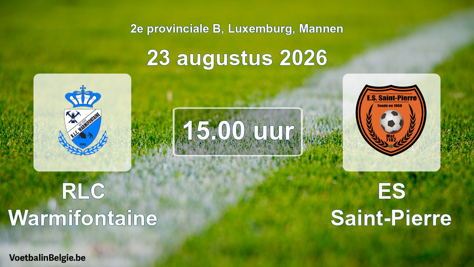 Geplantes Spiel männer-Fußball: RLC Warmifontaine - ES Saint-Pierre (23 August 2026)