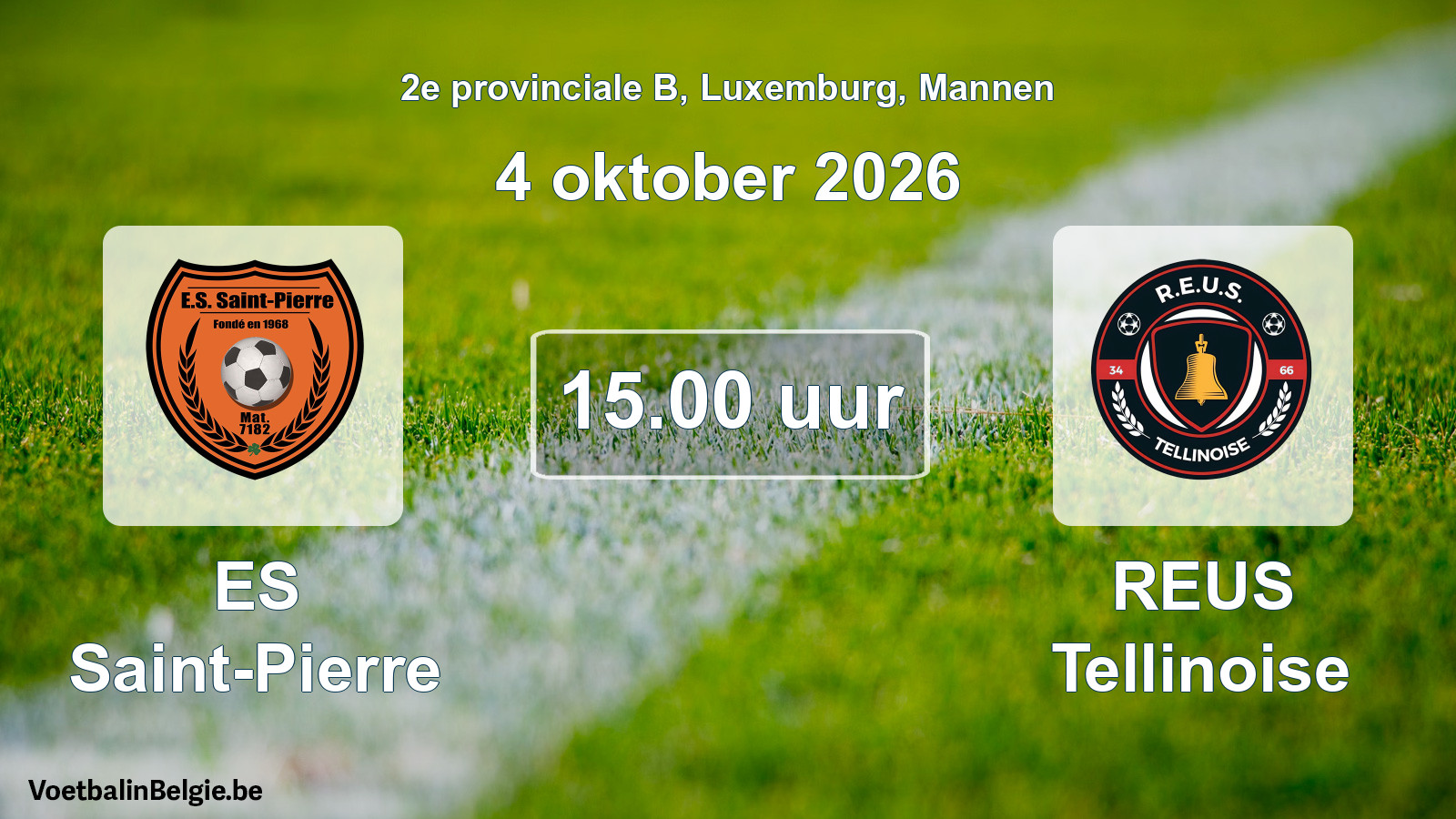 Geplande wedstrijd mannenvoetbal: ES Saint-Pierre - REUS Tellinoise (4 oktober 2026)