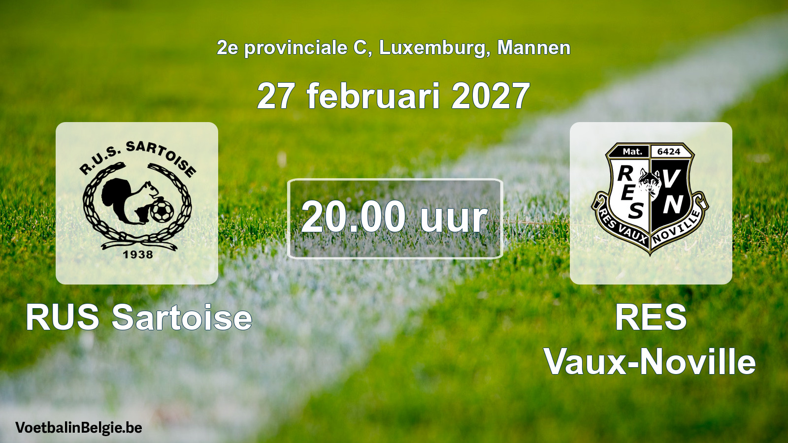 Geplantes Spiel männer-Fußball: RUS Sartoise - RES Vaux-Noville (27 Februar 2027)