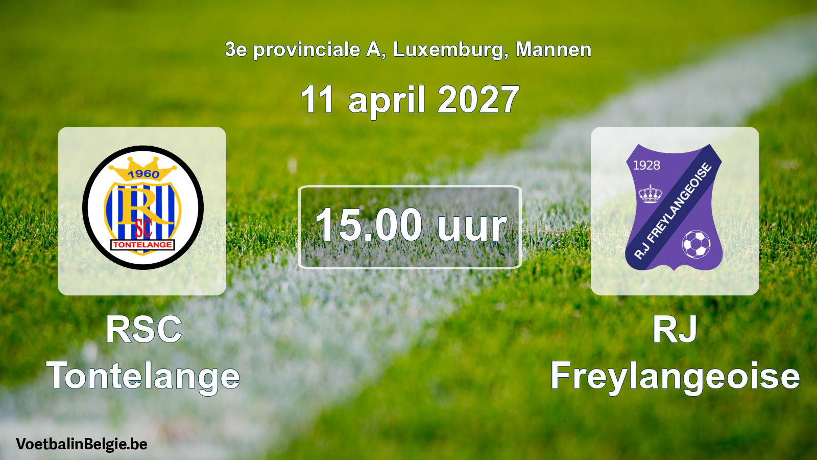 Geplantes Spiel männer-Fußball: RSC Tontelange - RJ Freylangeoise (11 April 2027)