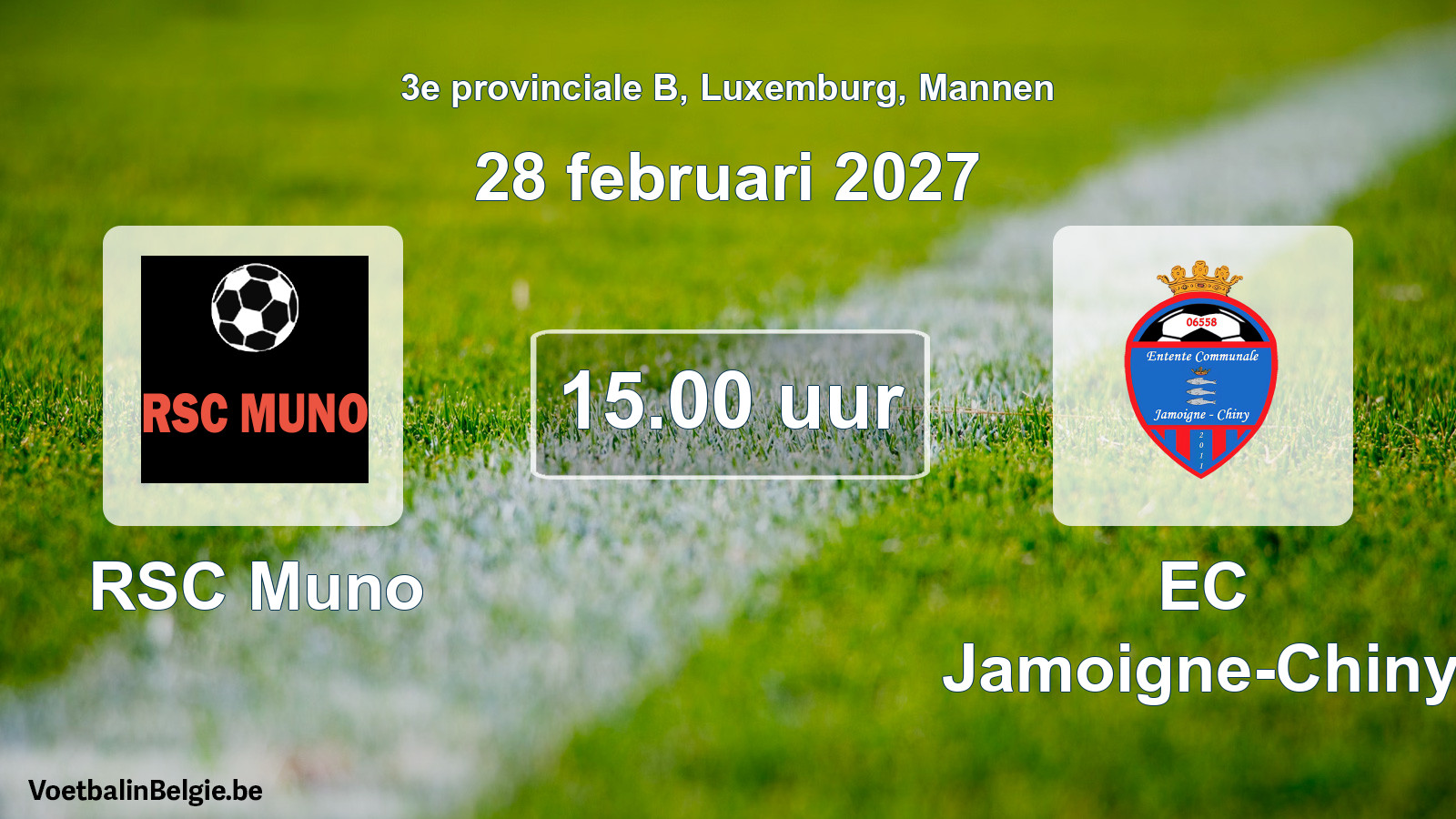 Geplantes Spiel männer-Fußball: RSC Muno - EC Jamoigne-Chiny (28 Februar 2027)
