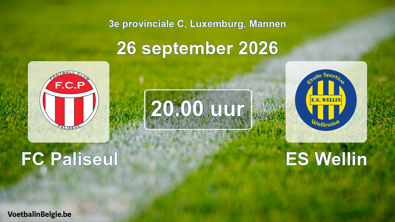 Geplande wedstrijd mannenvoetbal: FC Paliseul - ES Wellin (26 september 2026)