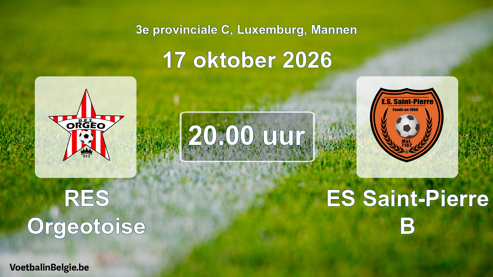 Geplande wedstrijd mannenvoetbal: RES Orgeotoise - ES Saint-Pierre B (17 oktober 2026)