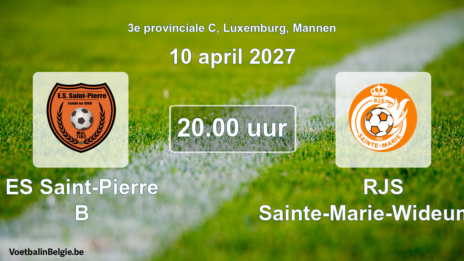 Geplande wedstrijd mannenvoetbal: ES Saint-Pierre B - RJS Sainte-Marie-Wideumont (10 april 2027)