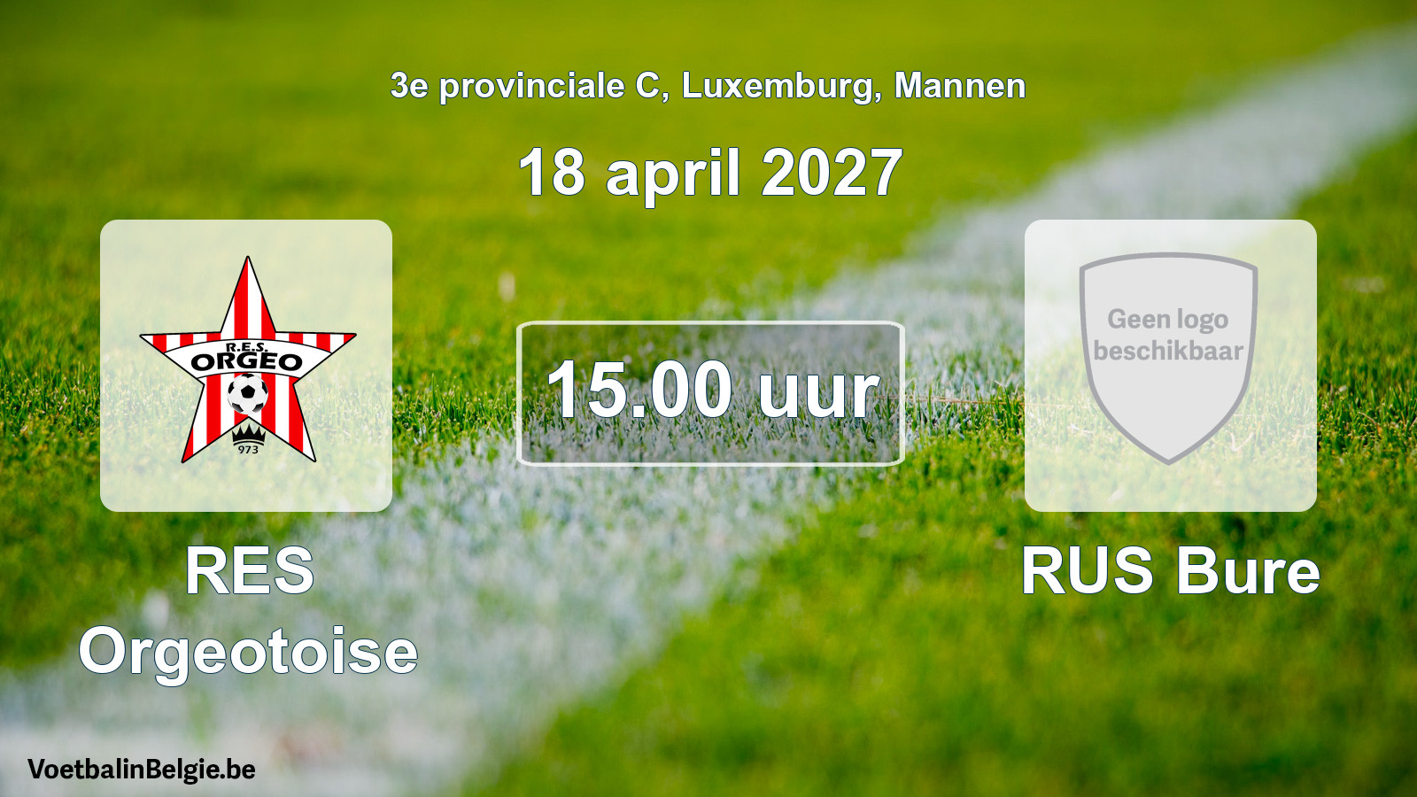 Geplande wedstrijd mannenvoetbal: RES Orgeotoise - RUS Bure (18 april 2027)