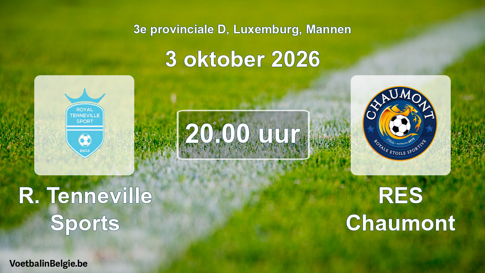 Geplande wedstrijd mannenvoetbal: R. Tenneville Sports - RES Chaumont (3 oktober 2026)