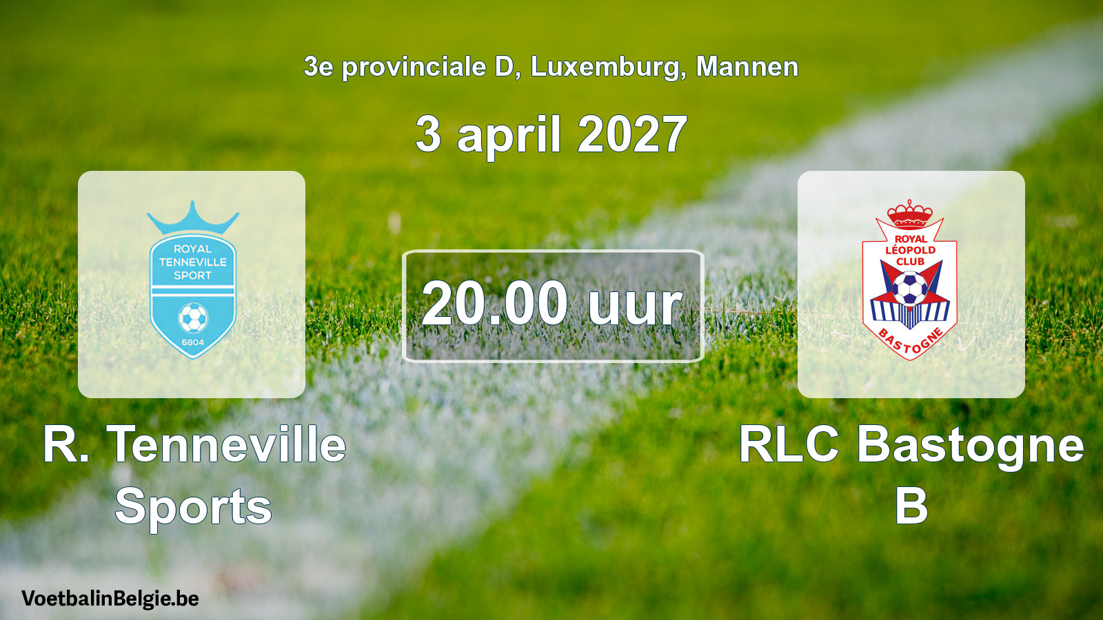 Geplande wedstrijd mannenvoetbal: R. Tenneville Sports - RLC Bastogne B (3 april 2027)