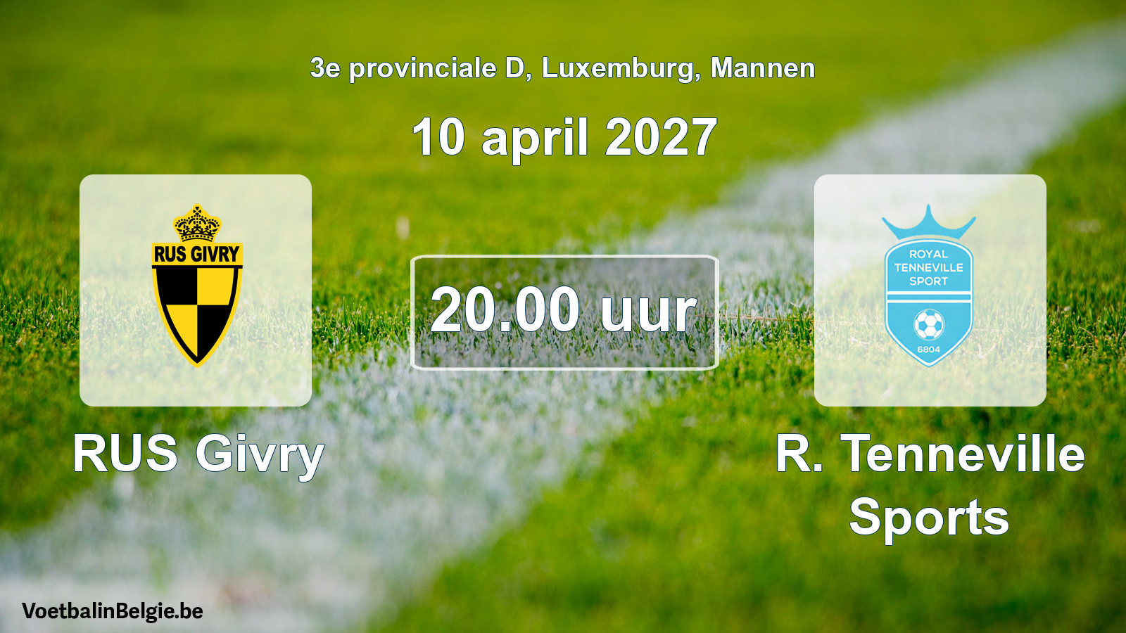 Geplande wedstrijd mannenvoetbal: RUS Givry - R. Tenneville Sports (10 april 2027)