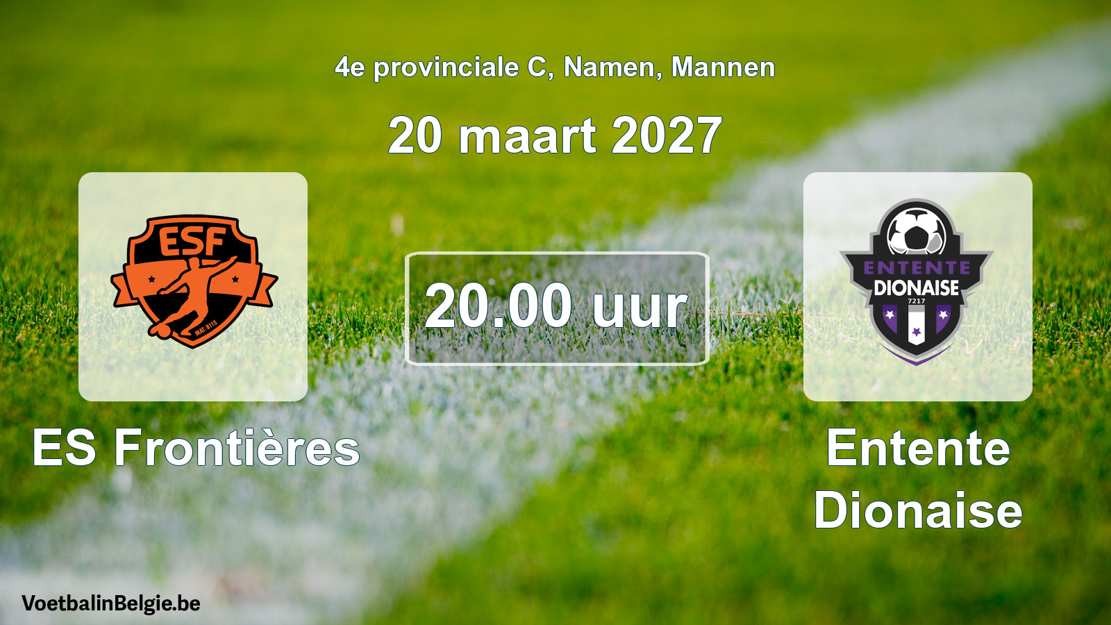Geplande wedstrijd mannenvoetbal: ES Frontières - Entente Dionaise (20 maart 2027)