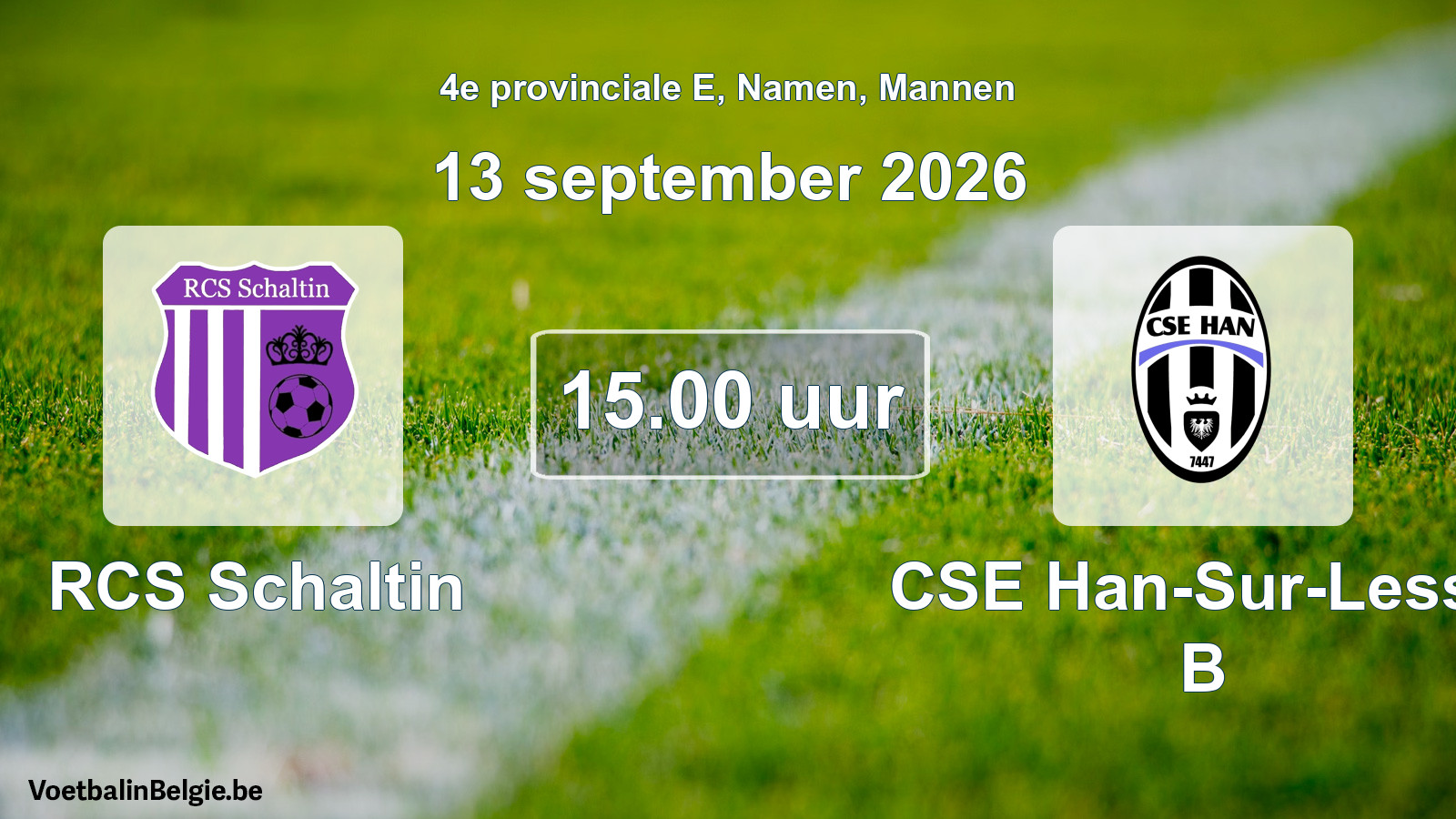 Geplande wedstrijd mannenvoetbal: RCS Schaltin - CSE Han-Sur-Lesse B (13 september 2026)