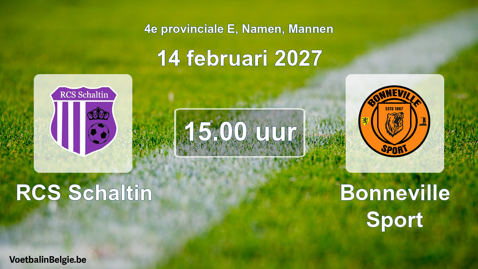 Geplande wedstrijd mannenvoetbal: RCS Schaltin - Bonneville Sport (14 februari 2027)