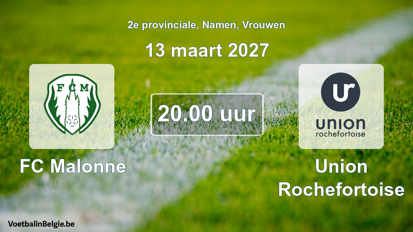 Geplande wedstrijd vrouwenvoetbal: FC Malonne - Union Rochefortoise (13 maart 2027)