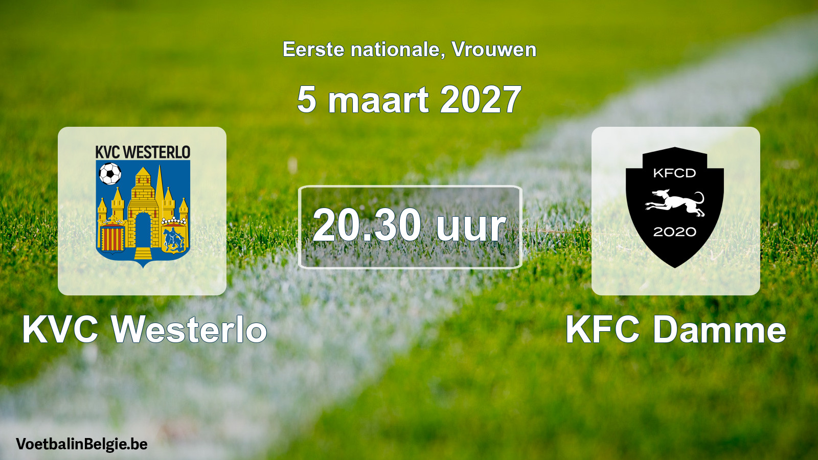 Scheduled match women football: KVC Westerlo - KFC Damme (5 March 2027)