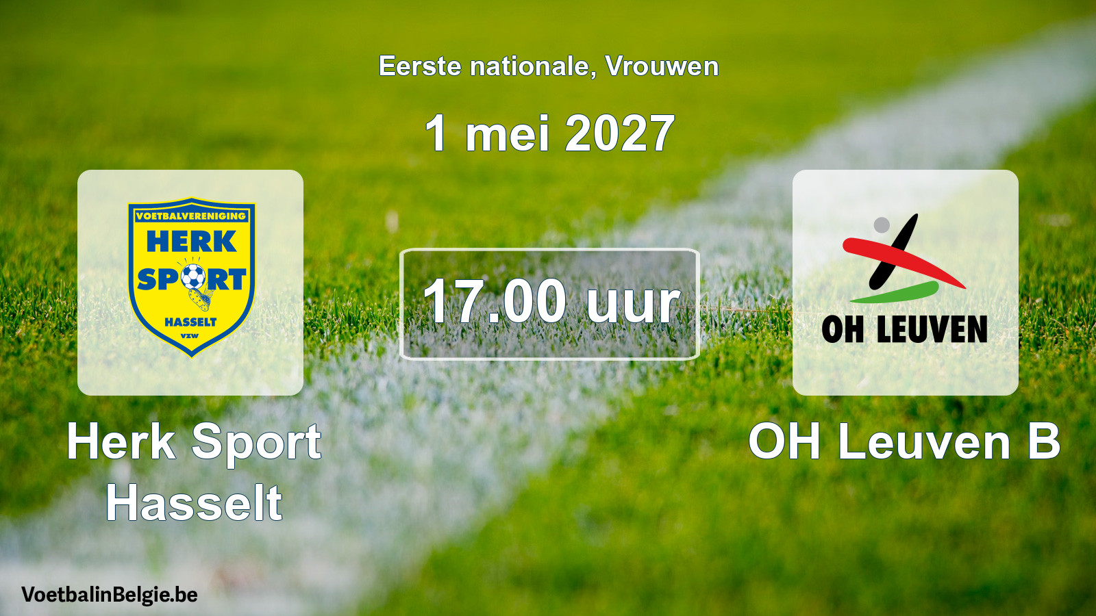 Match prévu football femmes: Herk Sport Hasselt - OH Leuven B (1 mai 2027)