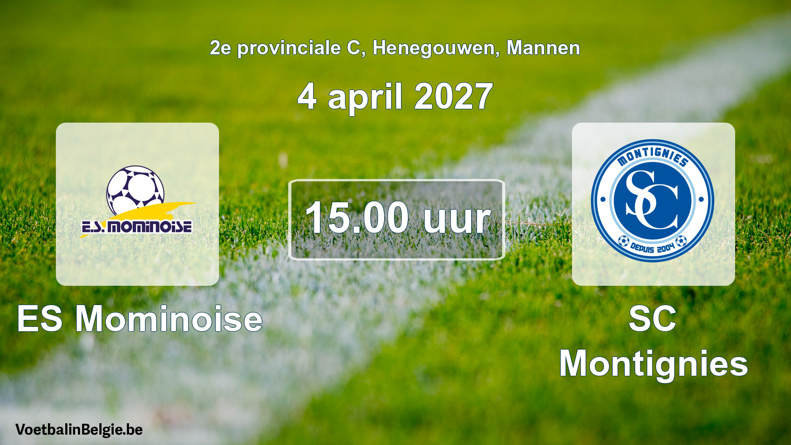 Geplande wedstrijd mannenvoetbal: ES Mominoise - SC Montignies (4 april 2027)
