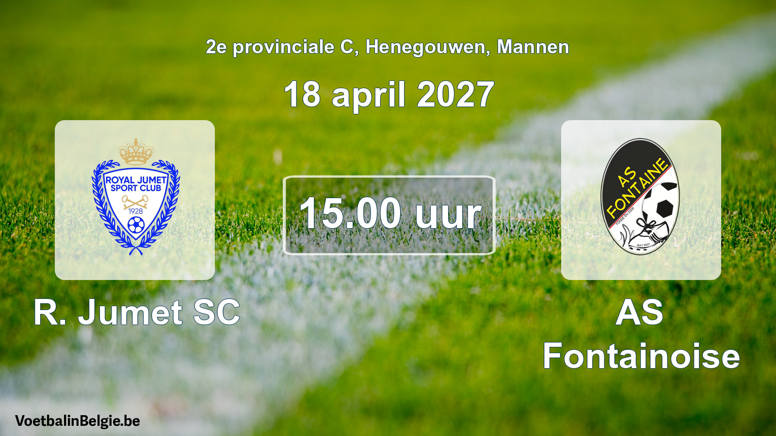 Geplande wedstrijd mannenvoetbal: R. Jumet SC - AS Fontainoise (18 april 2027)