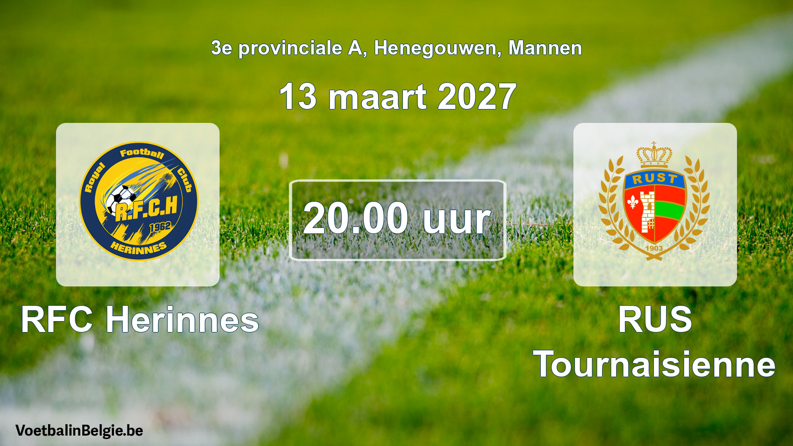 Geplande wedstrijd mannenvoetbal: RFC Herinnes - RUS Tournaisienne (13 maart 2027)