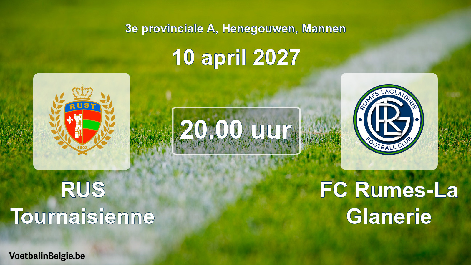 Geplantes Spiel männer-Fußball: RUS Tournaisienne - FC Rumes-La Glanerie (10 April 2027)
