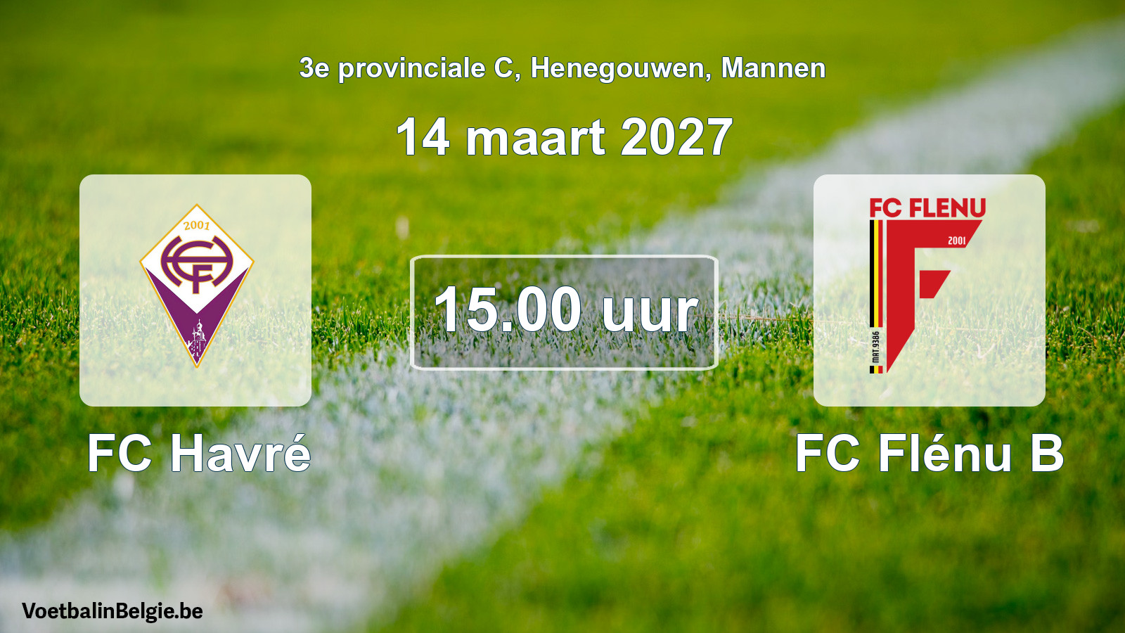 Geplande wedstrijd mannenvoetbal: FC Havré - FC Flénu B (14 maart 2027)