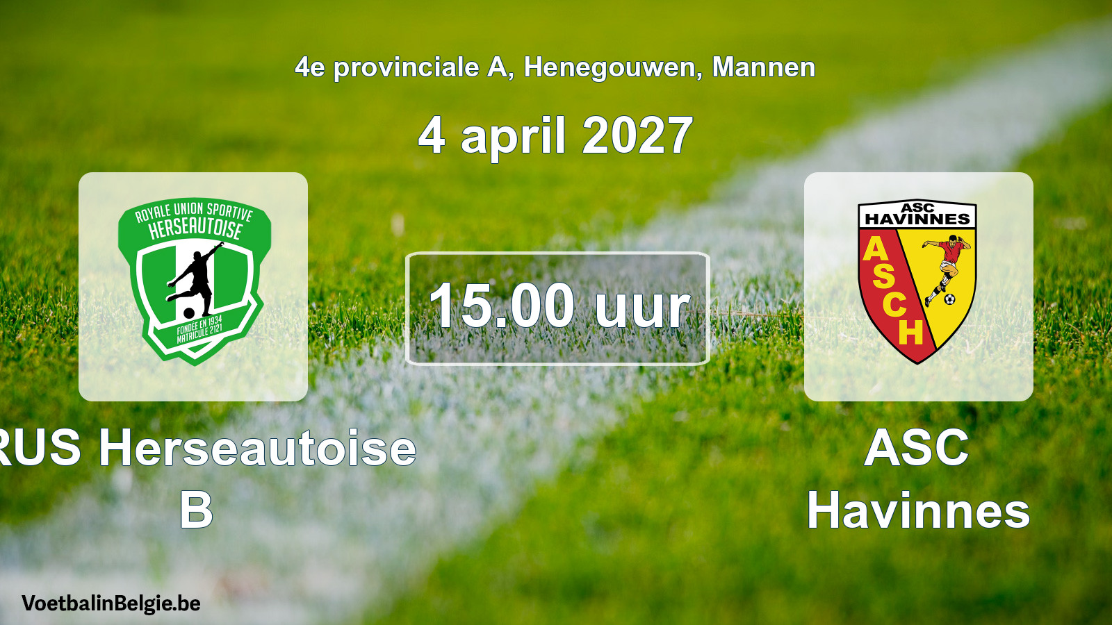 Geplande wedstrijd mannenvoetbal: RUS Herseautoise B - ASC Havinnes (4 april 2027)