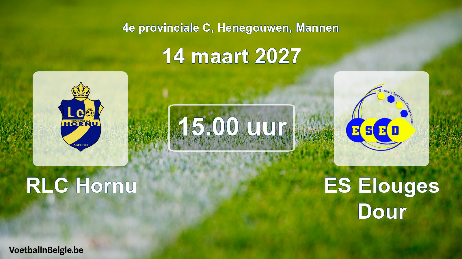 Geplantes Spiel männer-Fußball: RLC Hornu - ES Elouges Dour (14 März 2027)