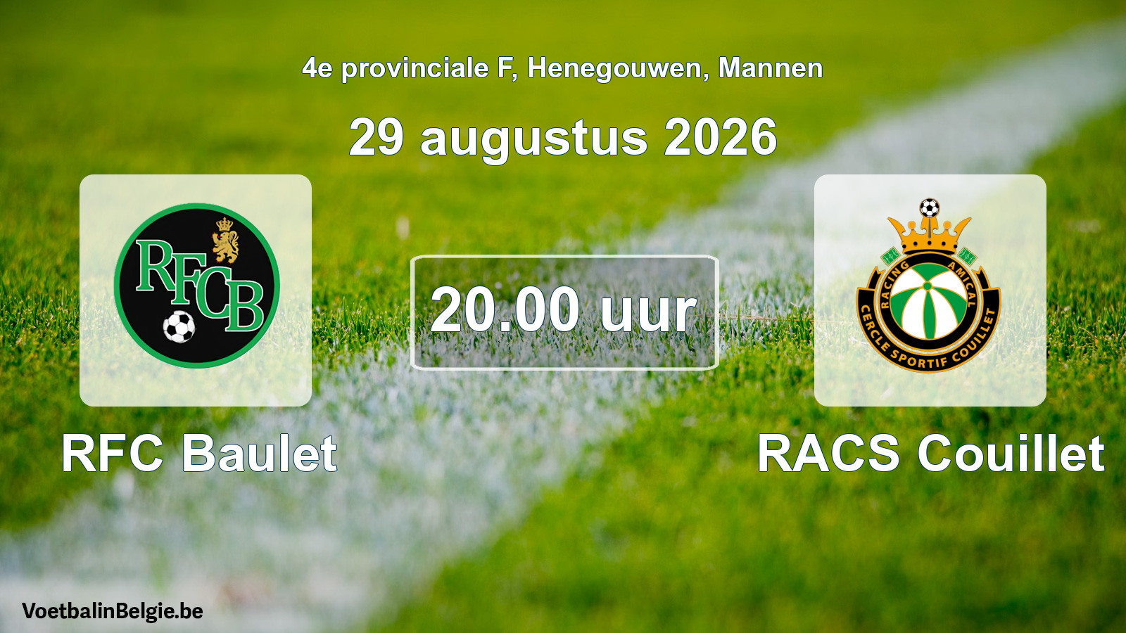 Geplantes Spiel männer-Fußball: RFC Baulet - RACS Couillet (29 August 2026)