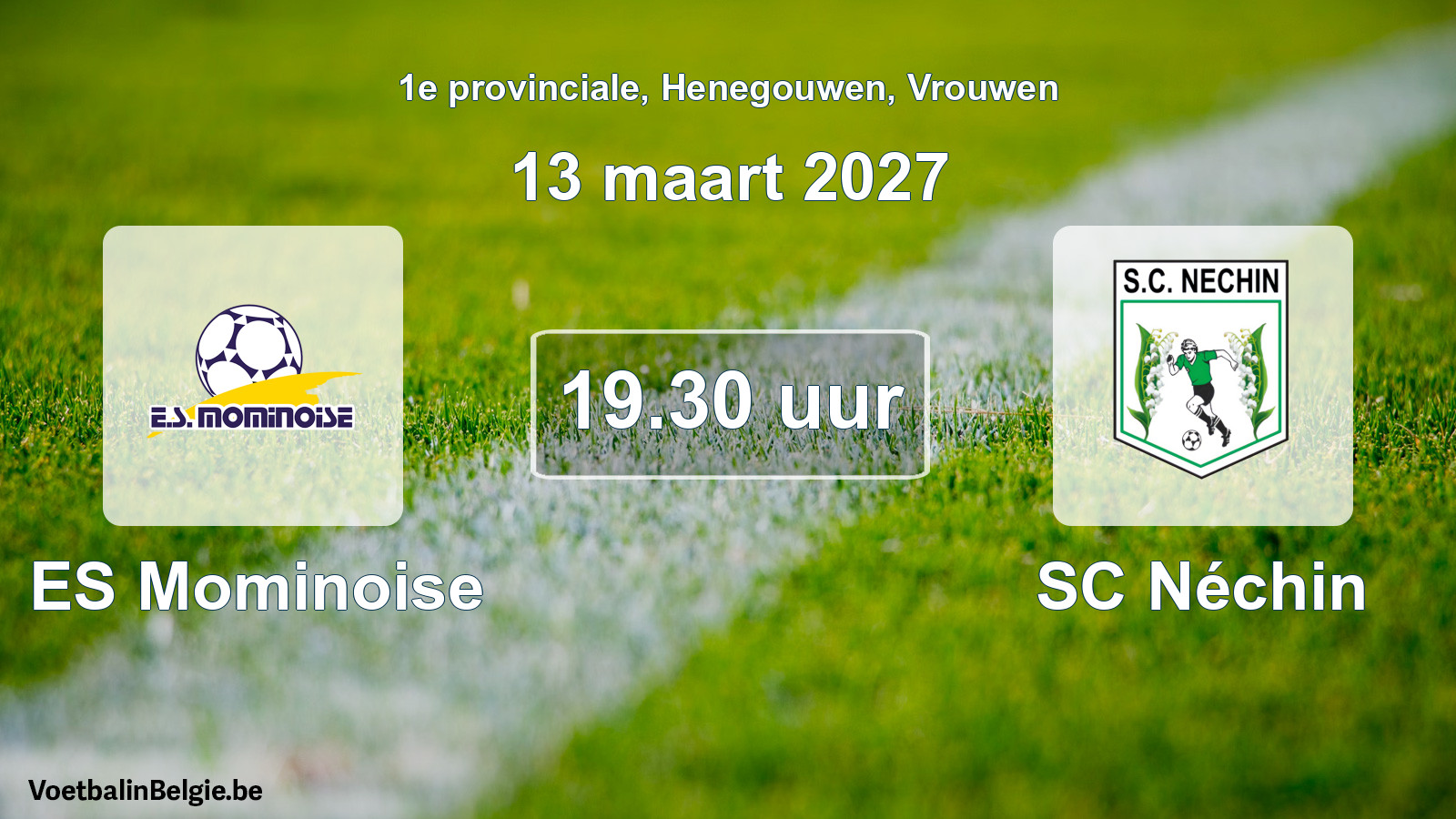 Geplande wedstrijd vrouwenvoetbal: ES Mominoise - SC Néchin (13 maart 2027)