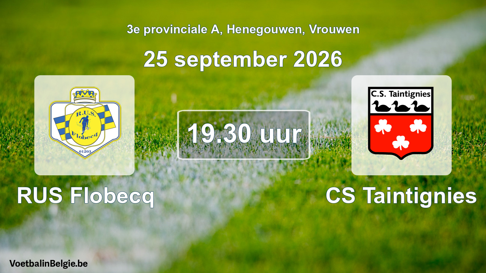 Geplande wedstrijd vrouwenvoetbal: RUS Flobecq - CS Taintignies (25 september 2026)