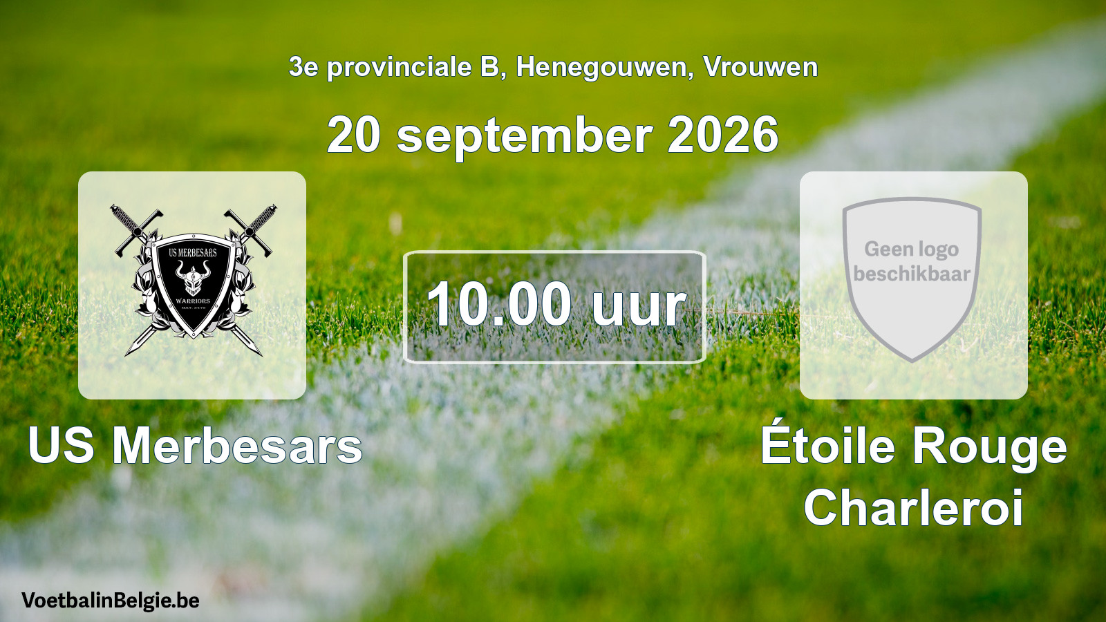 Geplande wedstrijd vrouwenvoetbal: US Merbesars - Étoile Rouge Charleroi (20 september 2026)