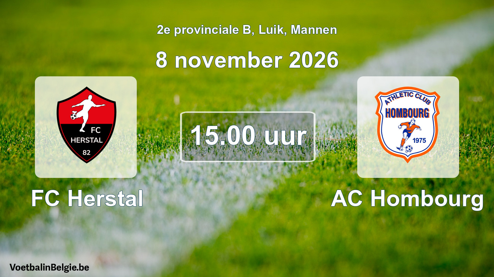 Scheduled match men football: FC Herstal - AC Hombourg (8 November 2026)