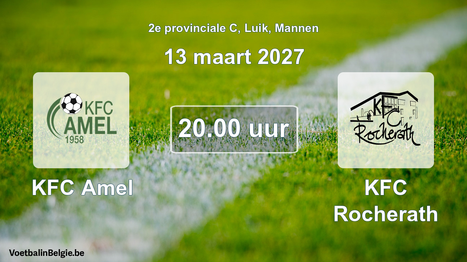Geplande wedstrijd mannenvoetbal: KFC Amel - KFC Rocherath (13 maart 2027)