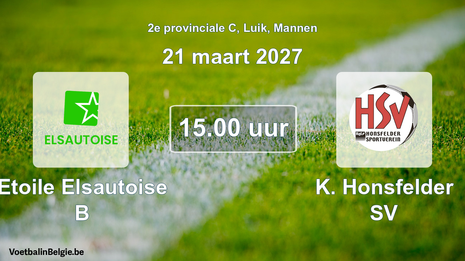 Geplande wedstrijd mannenvoetbal: Etoile Elsautoise B - K. Honsfelder SV (21 maart 2027)