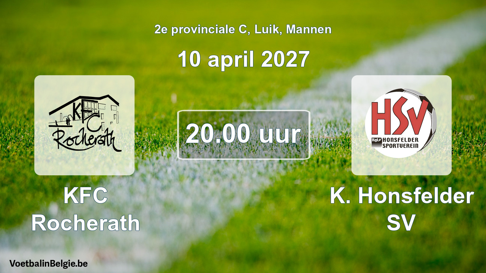Geplande wedstrijd mannenvoetbal: KFC Rocherath - K. Honsfelder SV (10 april 2027)
