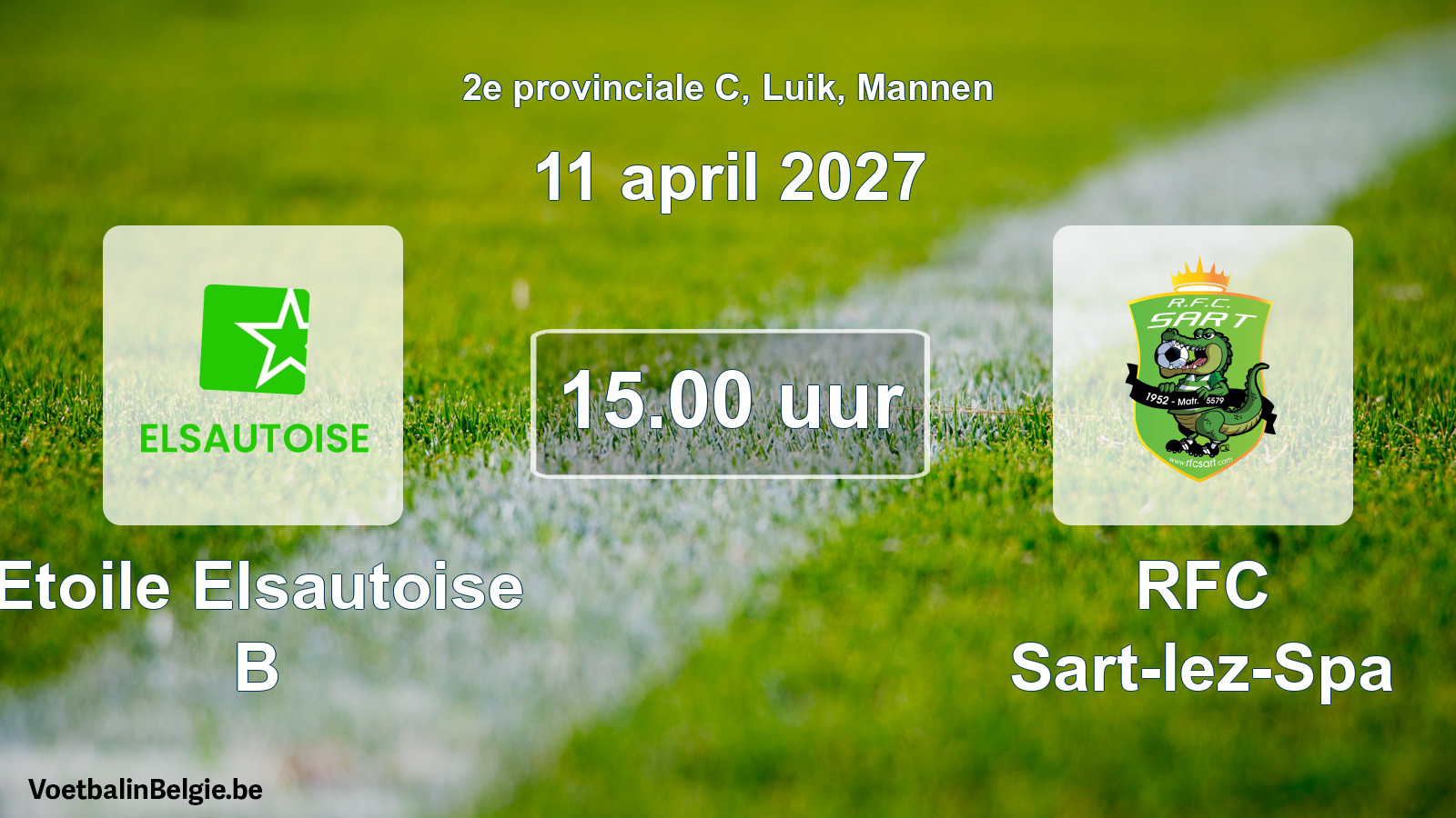 Geplande wedstrijd mannenvoetbal: Etoile Elsautoise B - RFC Sart-lez-Spa (11 april 2027)
